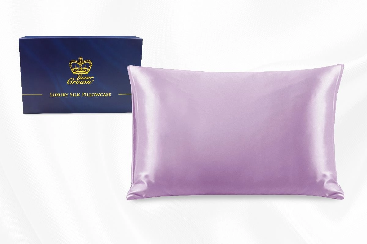 One Piece 100% Pure Two-Side Mulberry Silk Pillowcase Lilac