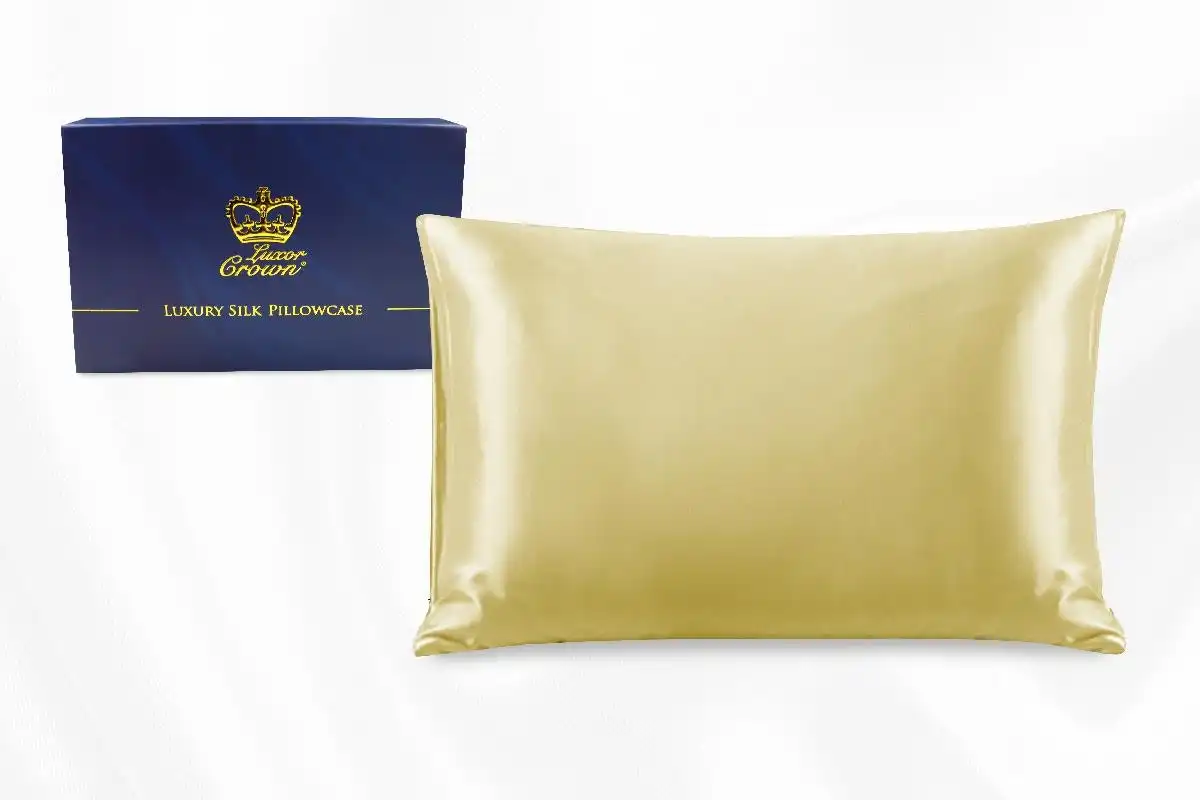 One Piece 100% Pure Two-Side Mulberry Silk Pillowcase Champagne