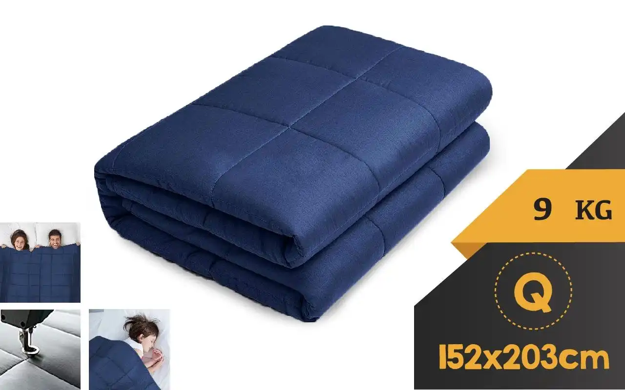 WEIGHTED BLANKET QUEEN Heavy Gravity NAVY BLUE 9KG