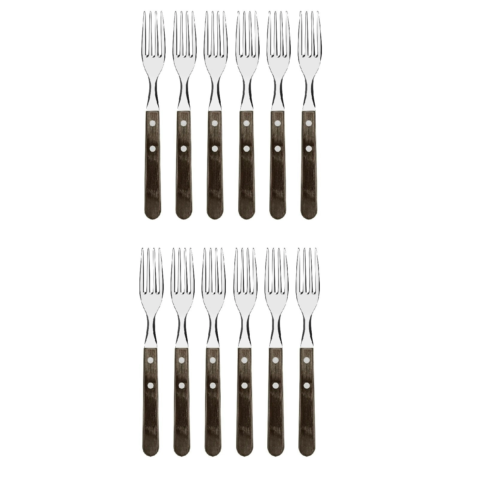 Tramontina Churrasco Jumbo Table Forks Set 12   Brown