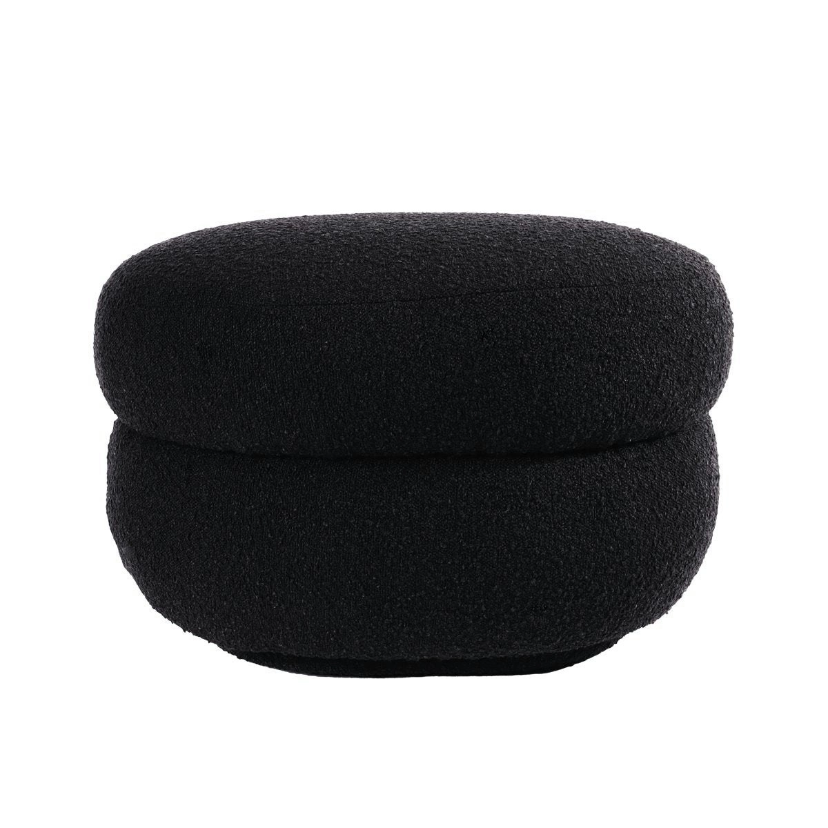 Aurora Foot Stool - Black Onyx Boucle