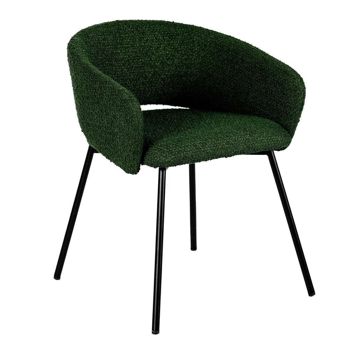 Delta Dining Chair - Green Boucle