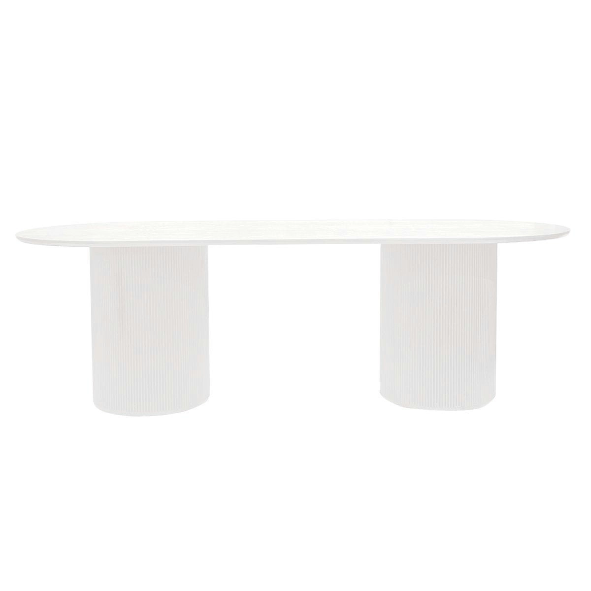 Arlo Oval Dining Table - 2.4m White