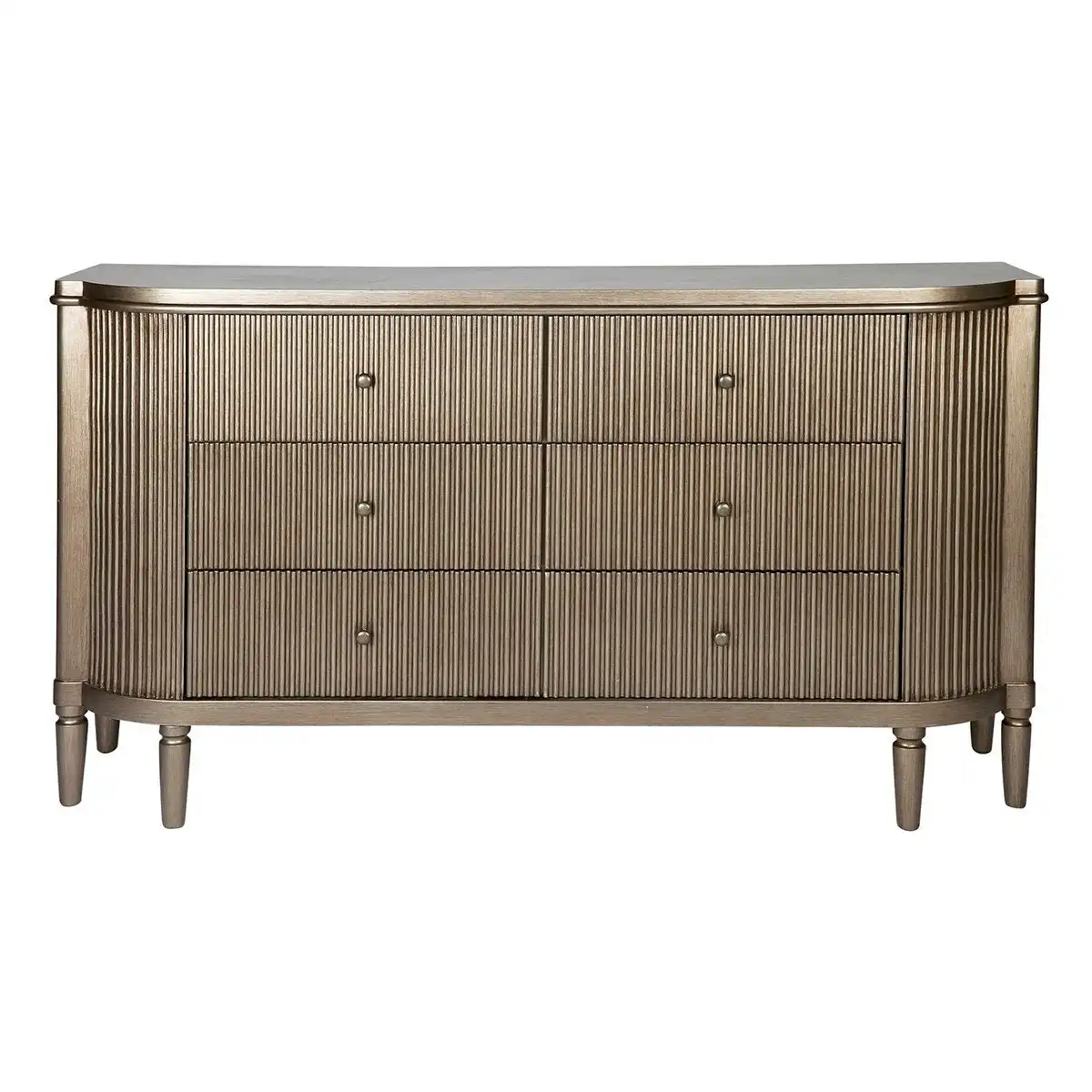 Arielle 6 Drawer Chest - Antique Gold