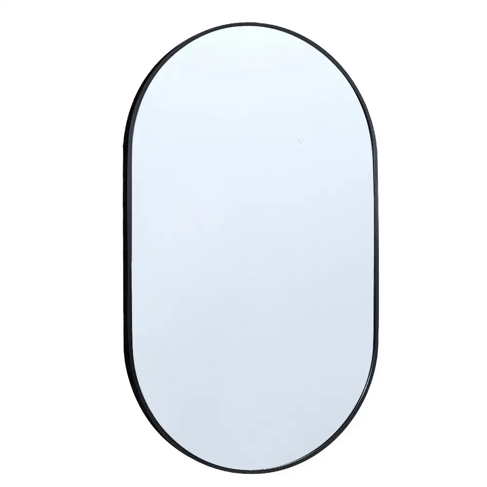 Furb Aluminum Wall Mirrors Oval Makeup Mirror Bathroom Home Decor Black 50*100CM