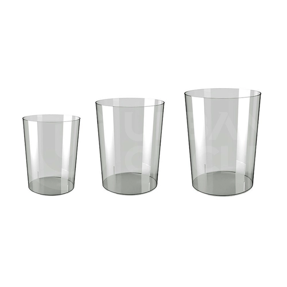 Furb 3PCS Transparent Trash Can Wastebasket Garbage Bin Home Storage Container