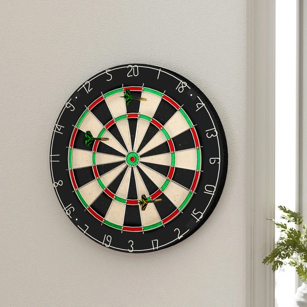 18" Dartboard Dart Board with Steel Darts Competition Party Game