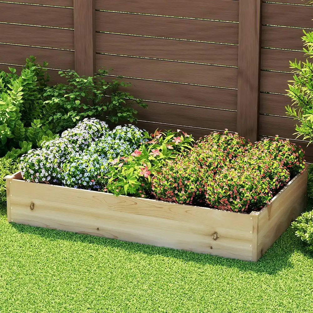 Greenfingers Garden Bed 150x90x30cm Wooden Planter Box Raised Container Growing