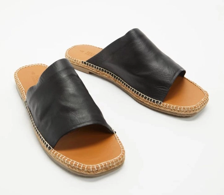 Navada Leather Espadrille Black