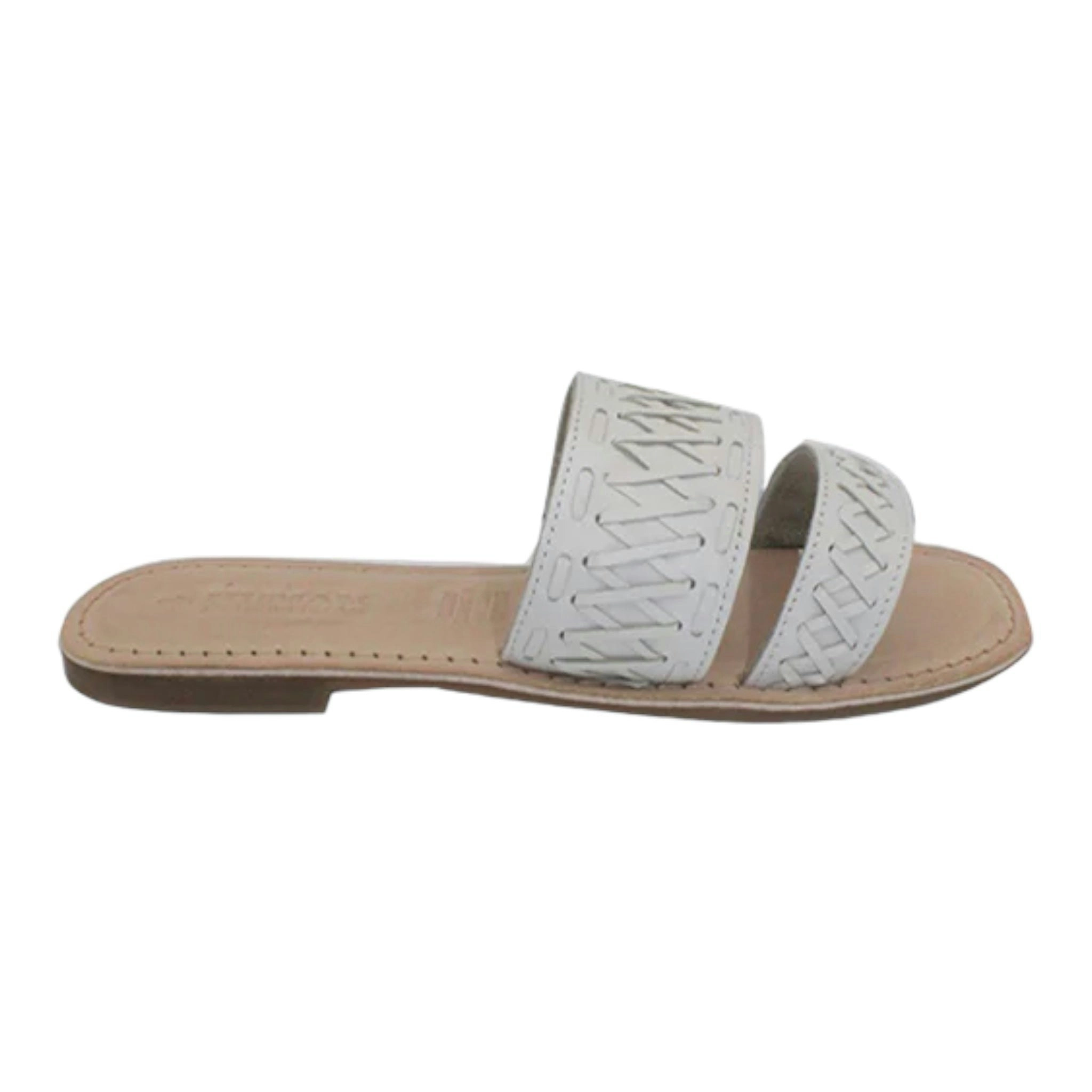 Dels Leather Sandal White