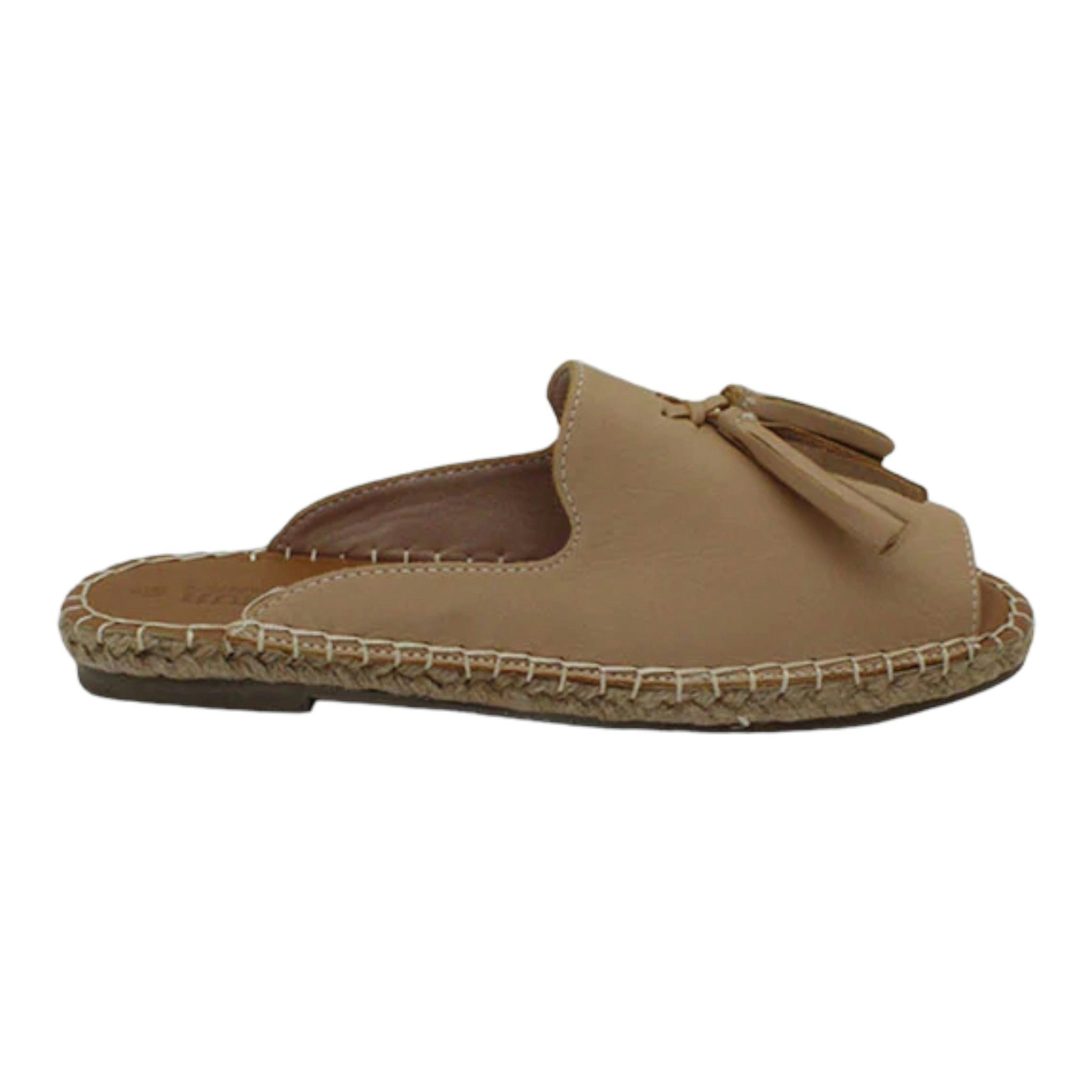 Via Leather Espadrille Natural