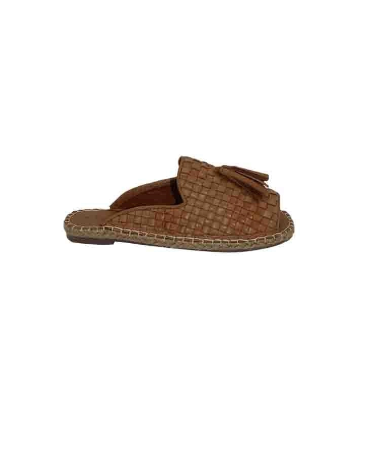 Villa Leather Espadrille Tan