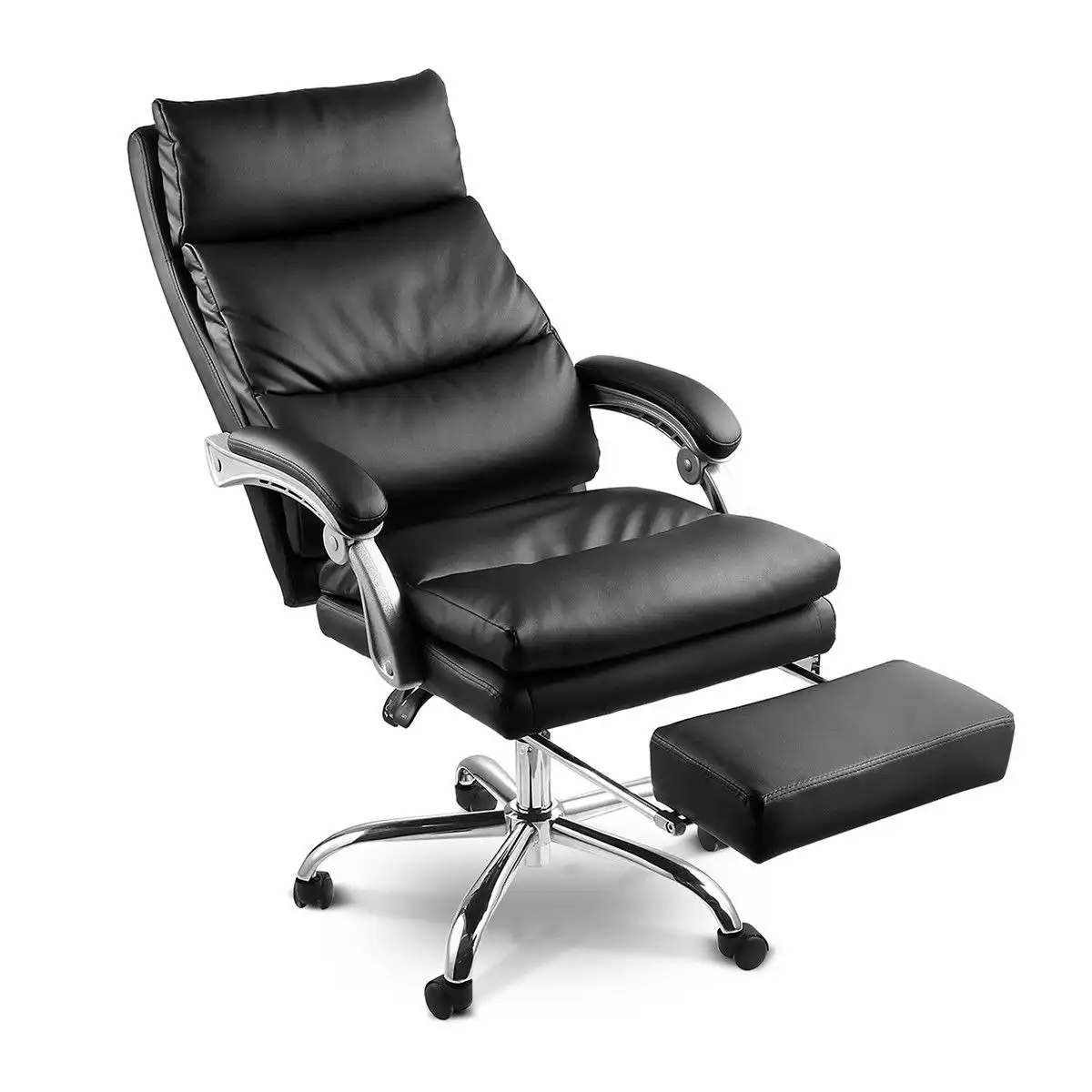 Neader Deluxe Adjustable Ergonomic PU Leather Office Chair with Footrest