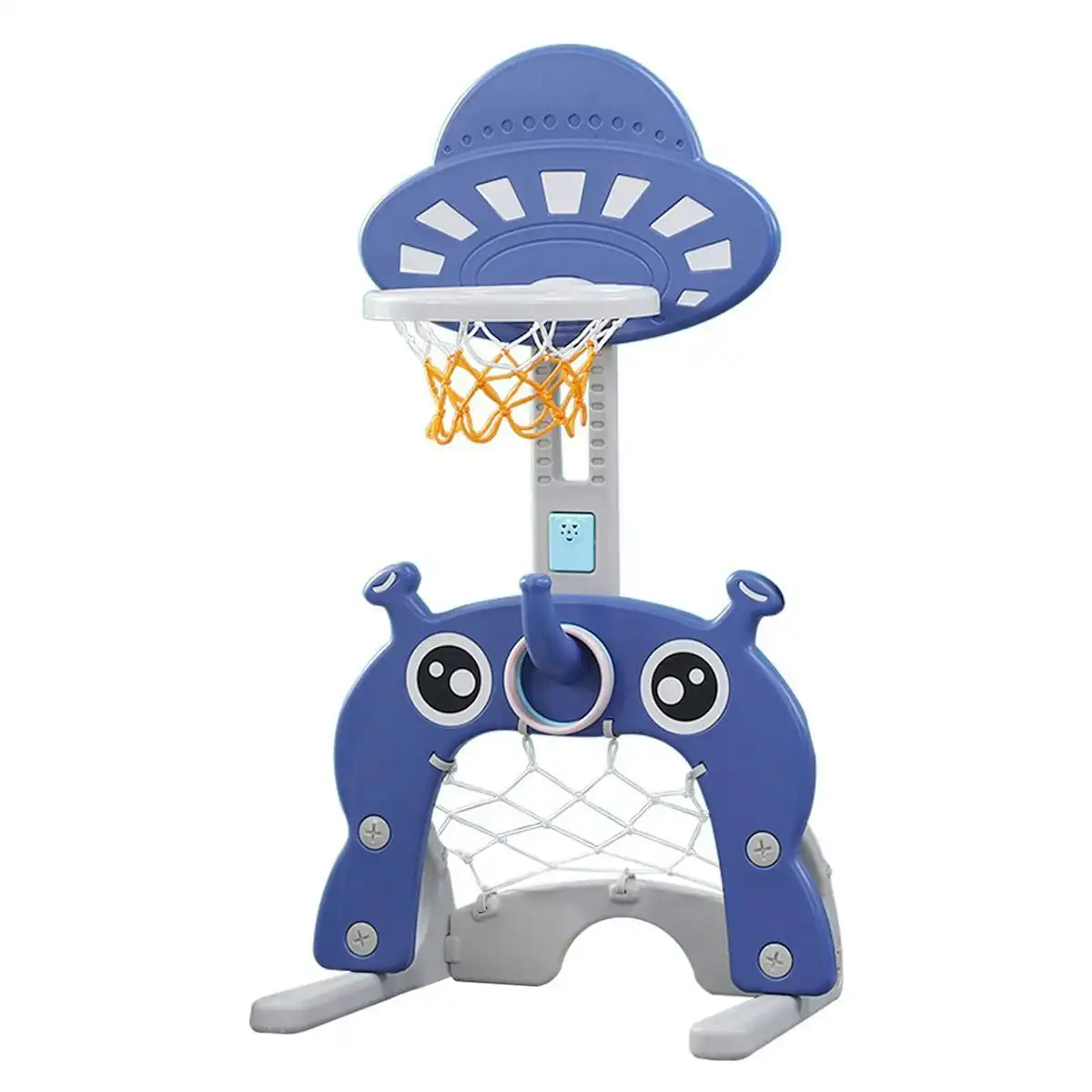 Ausway Kids Basketball Hoop Stand Set Ring Toss Golf Game Football Gate Activity Centre Indoor Outdoor Adjustable 5-in-1