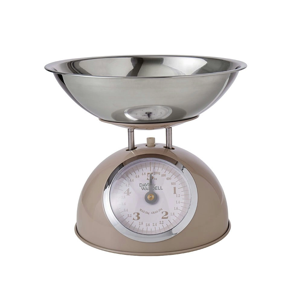 Davis & Waddell Essentials Mechanical Kitchen Scale 5kg Taupe 22.2x17.5x5.6cm