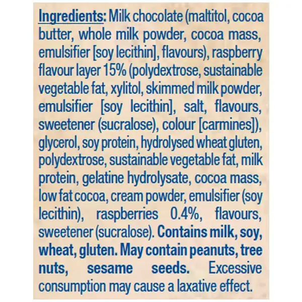 15pc Atkins Low Carb/Sugar 30g Endulge Protein Bar Snack Chocolate Raspberry