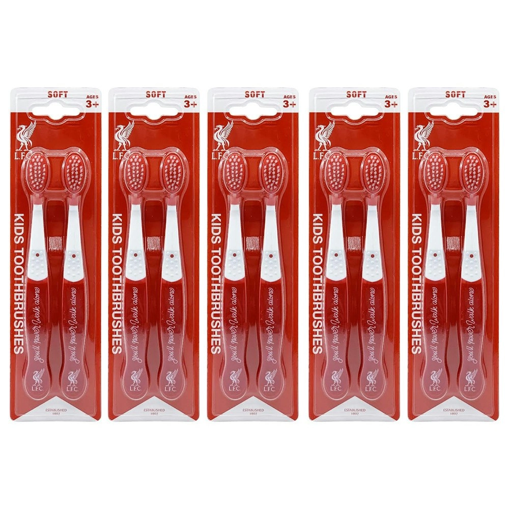 10pc EPL Liverpool F.C. Soft Bristle Toothbrush Dental Teeth Oral Care Kids 3+