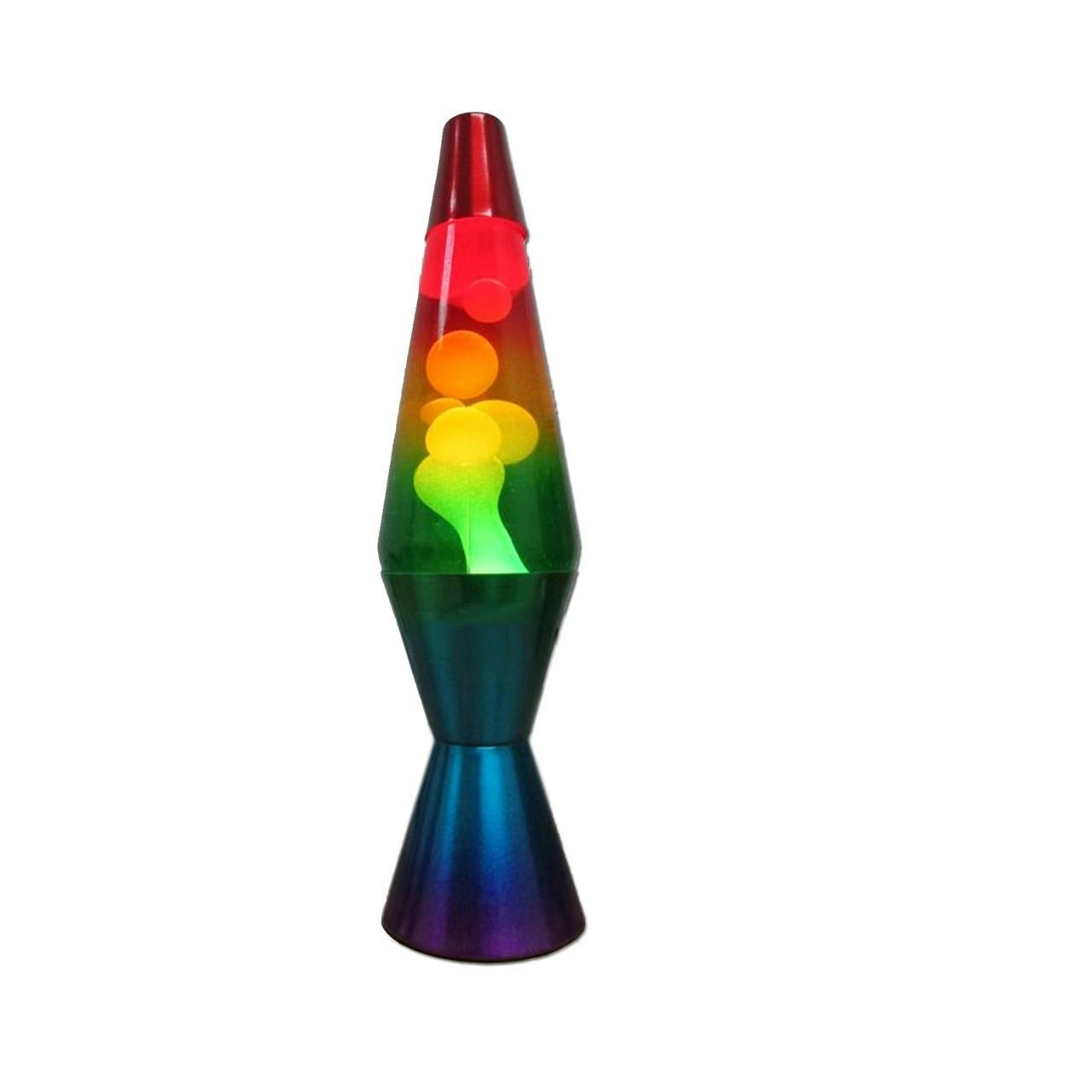 Rainbow Novelty Retro Liquid Lava Lamp Wax Retro Night Light Home Decor Set 37cm