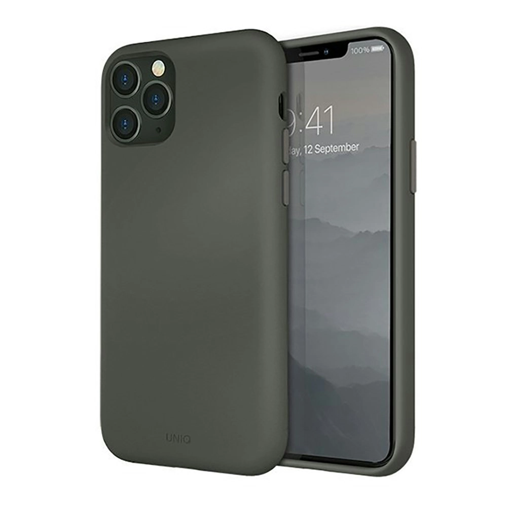 Uniq Lino Hue Protective Mobile Case Silicone Cover For Apple iPhone 11 Pro Grey