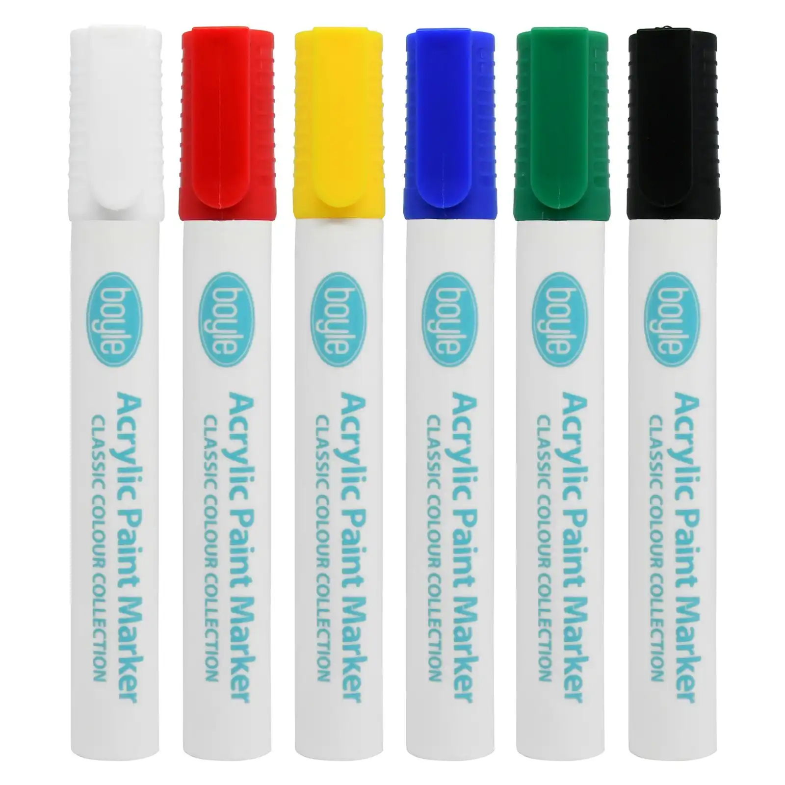 3x 6pc Boyle Acrylic Paint Markers Stone/Ceramic Water-Resistant Pens Classic