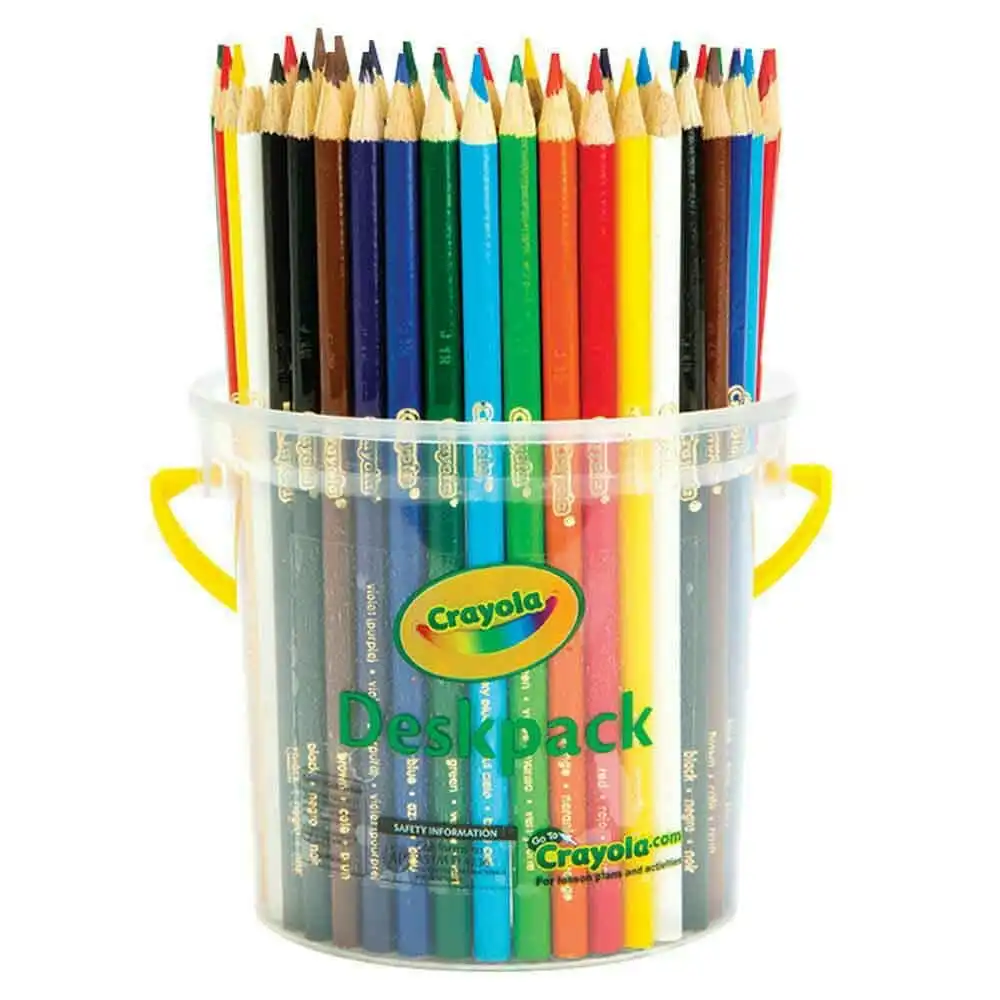48pc Crayola Kids/Childrens Creative Art Draw/Colouring Pencil Deskpack 36m+