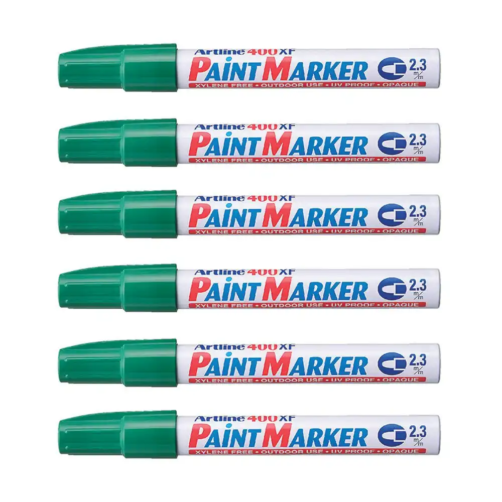 12PK Artline 400 Permanent Paint Marker 2.3mm Bullet Nib - Green