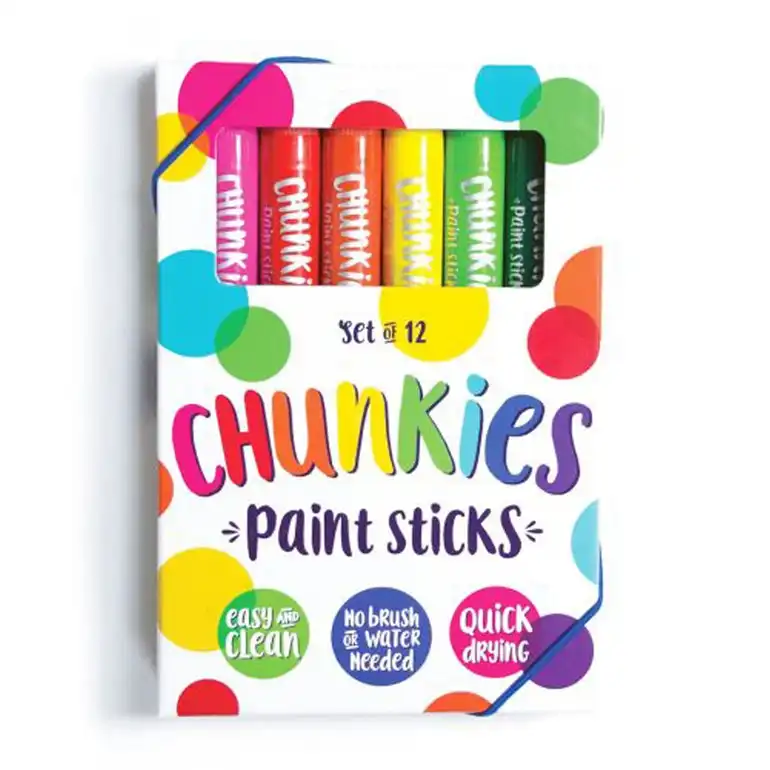 12pc Ooly Chunkies Quick Drying Paint Sticks Twist Markers Art/Craft Kids 3y+
