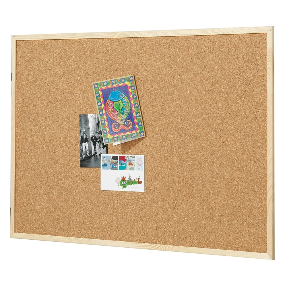 Quartet 90x60cm Corkboard Office/School Wall Pin Posting Board w/ Pine Frame