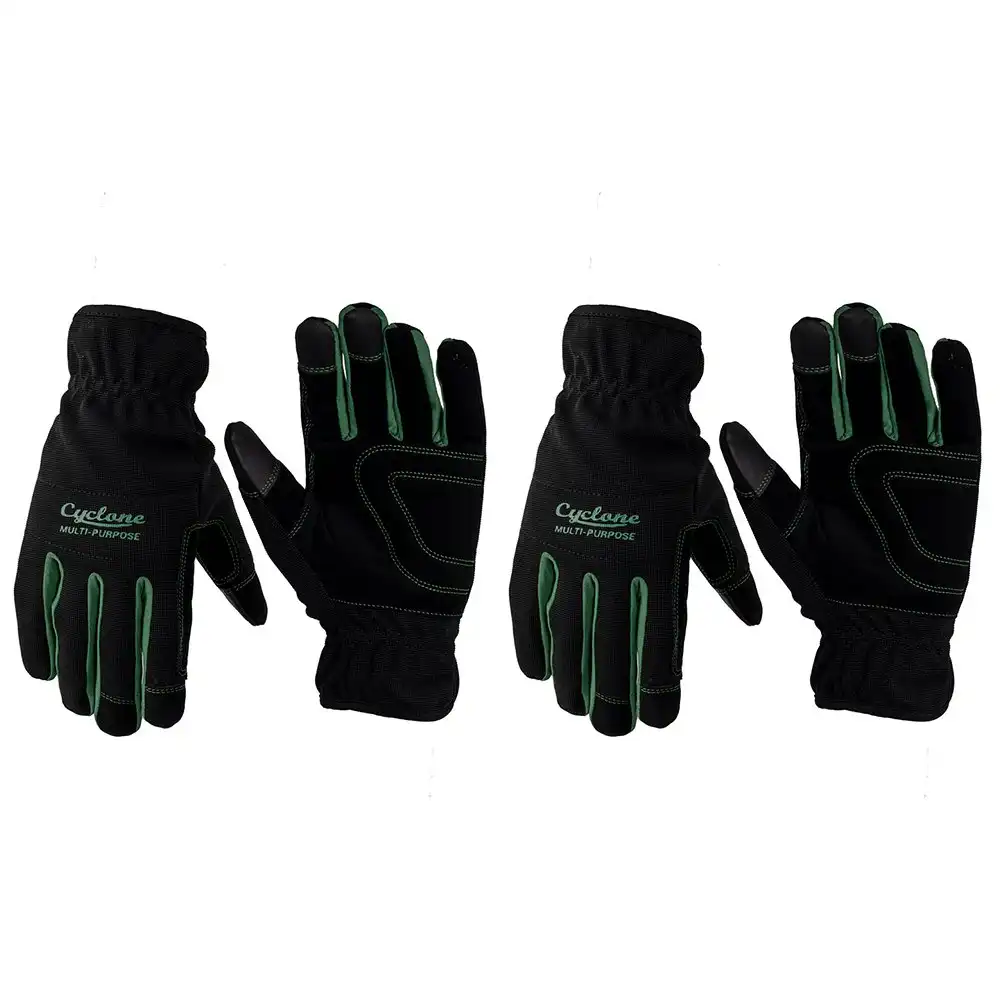 2x Cyclone Size Small Multi-Purpose Gardening Gloves Touch Screen Compatible