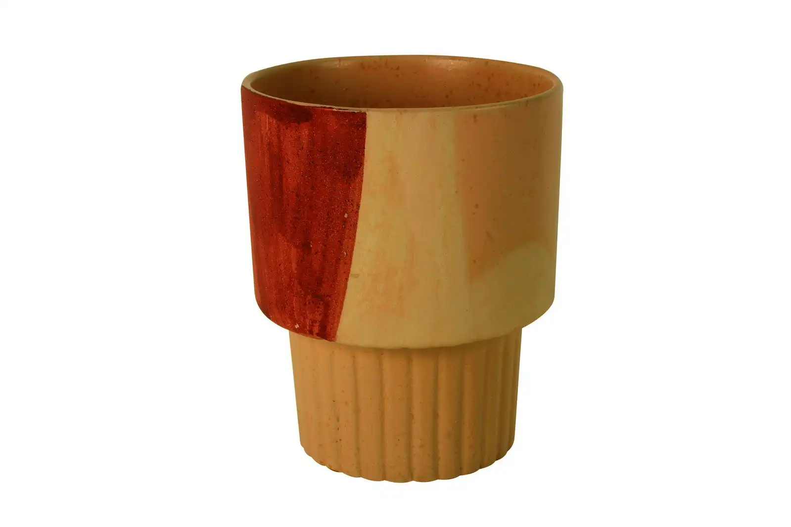 Maine & Crawford 18x15cm Camila Ceramic Flower Vase/Pot Hand Painted Rustic