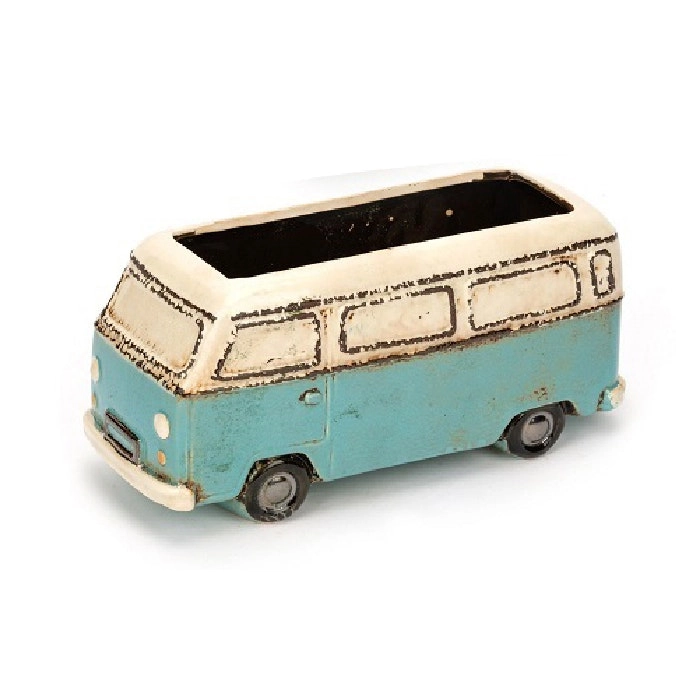 Camper Van 25cm Pot Planter Container Ornament Yard/Patio Garden Decor Assorted