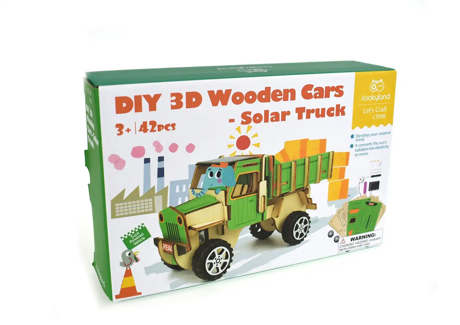 42pc Tookyland DIY 3D Wooden Solar Truck Science/Craft Activity Play Kit Kids 3+