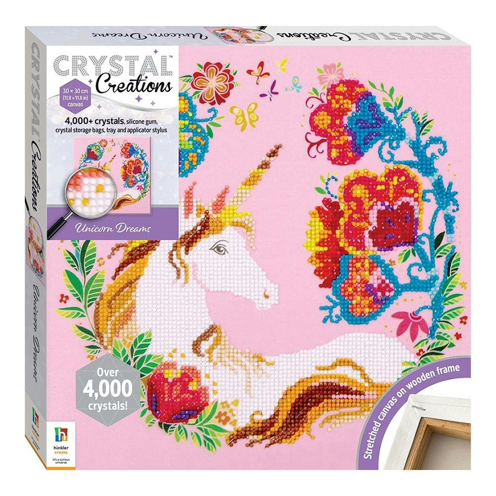 Art Maker Crystal Creations Canvas: Unicorn Dreams Activity Kit Craft 14y+