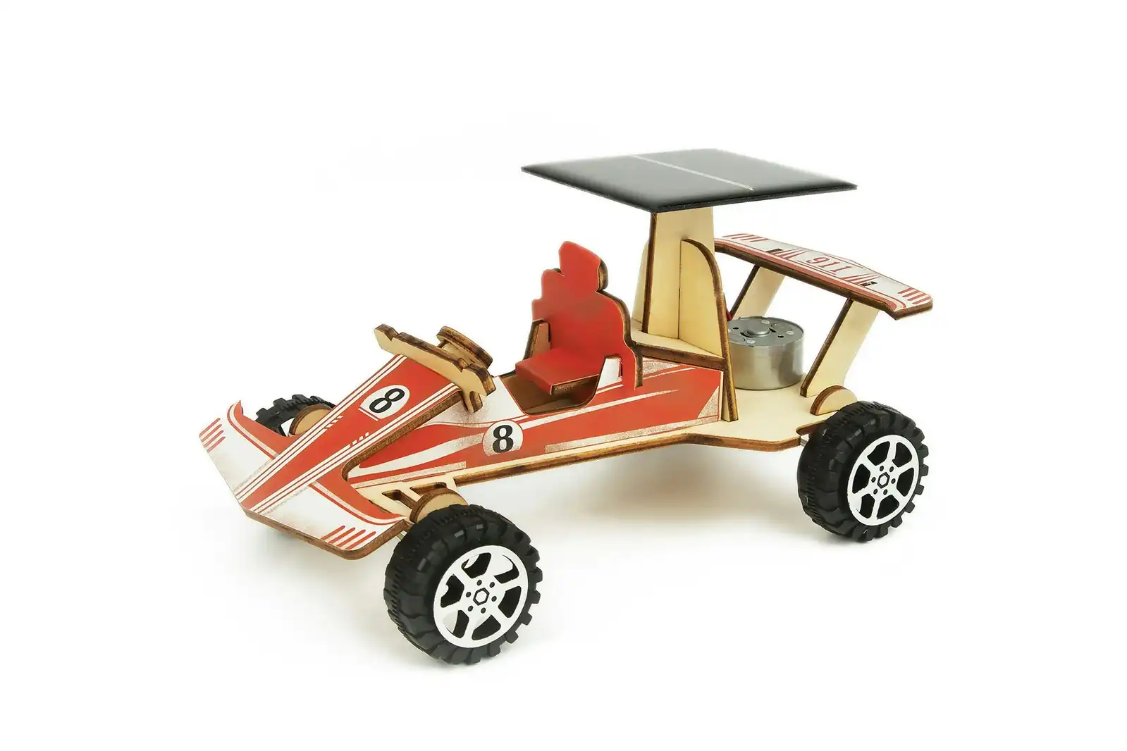 42pc Tookyland DIY 3D Wooden Solar Racing Car Science/Craft Activity Kit Kids 3+