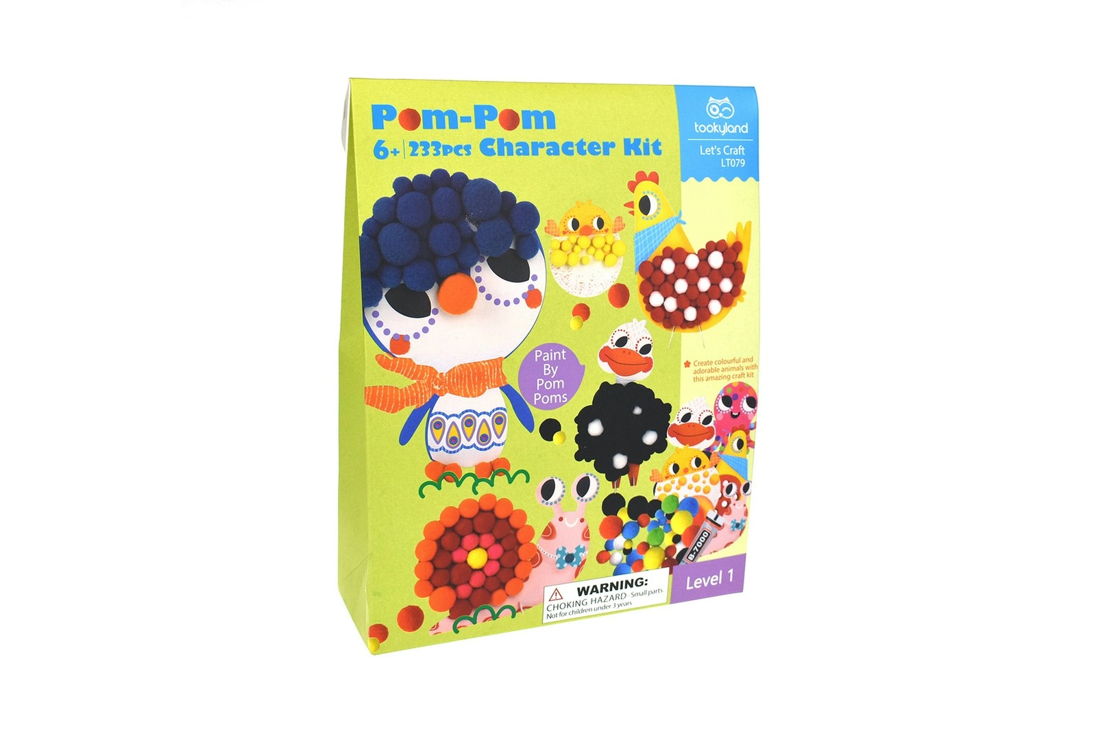 233pc Tookyland Pom-Pom Character Art/Craft Kit Kids Activity Fun Play Toy 6+