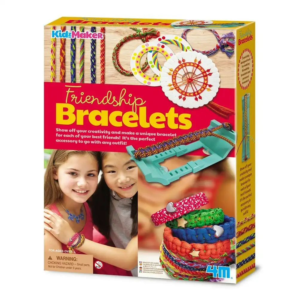 4M KidzMaker Make Your Own DIY Friendship Bracelets Kids Art/Craft Activity 5y+