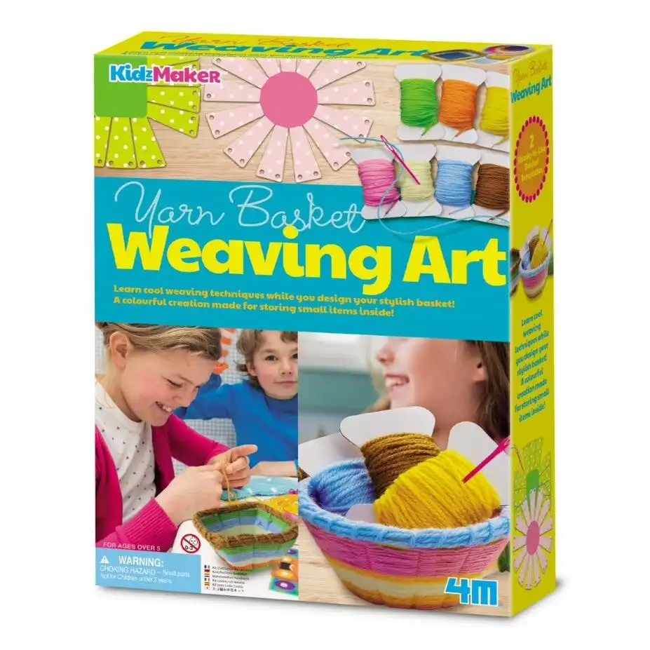 4M KidzMaker Make Your Own Basket Weaving Art Kids/Child DIY Activity Craft 5y+
