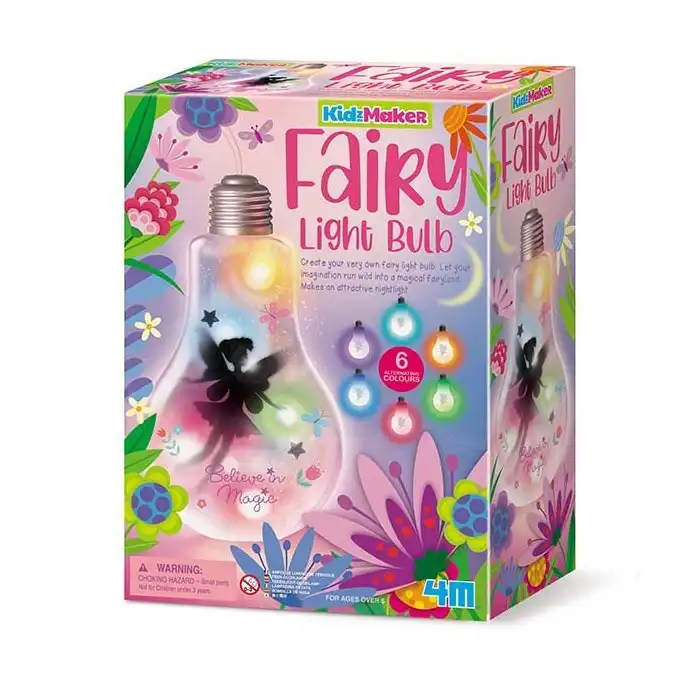 4M KidzMaker DIY Make Your Own Fairy Light Bulb Kids Fun Activity Art/Craft 5y+