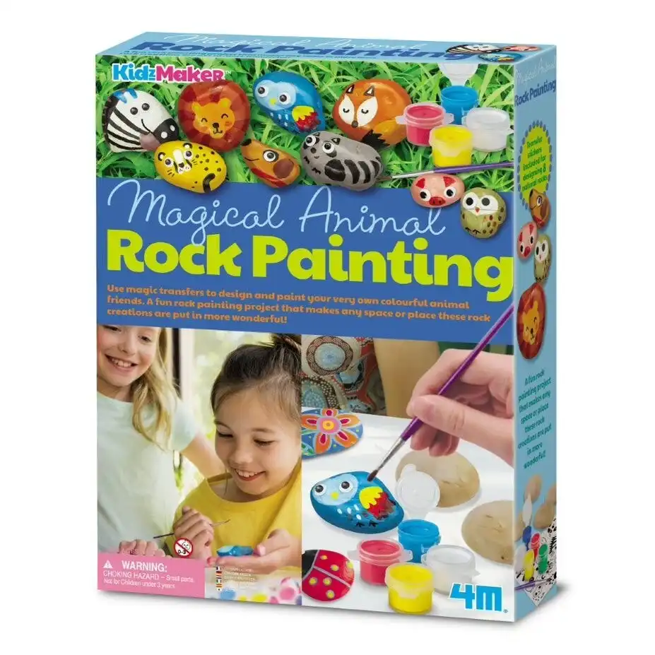 4M KidzMaker Paint Your Own Garden Rock DIY Activity Kids Art/Craft Toy 5y+