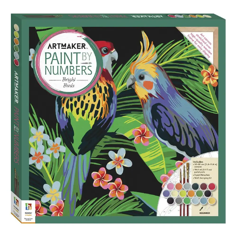 Art Maker Paint by Numbers Bright Birds Painting Set Art/Craft Activity