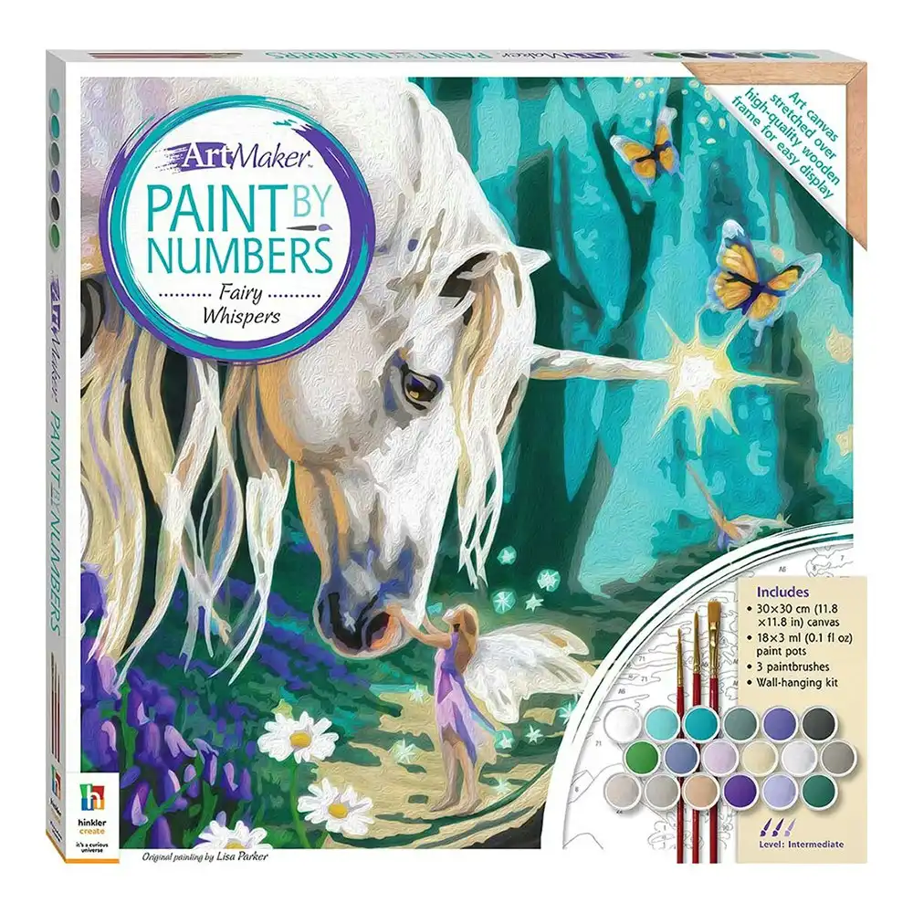 Art Maker Paint by Numbers Canvas: Fairy Whispers Painting Set Activity