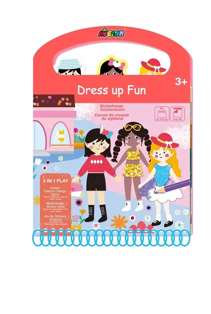 Avenir Dress Up Fun Sketchbook Colouring Sheet Kids/Children Fun Activity 3y+