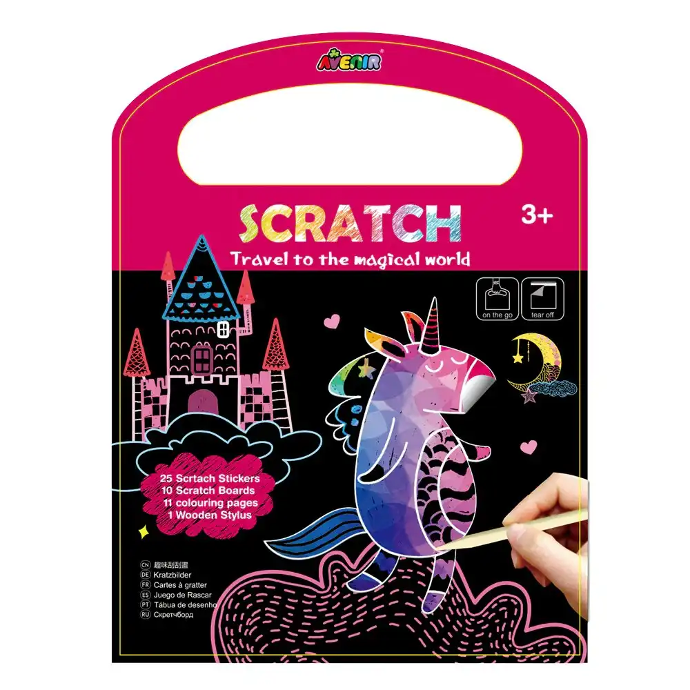 Avenir Scratch Book Travel to the Magical World Kids/Children Fun Activity 3y+