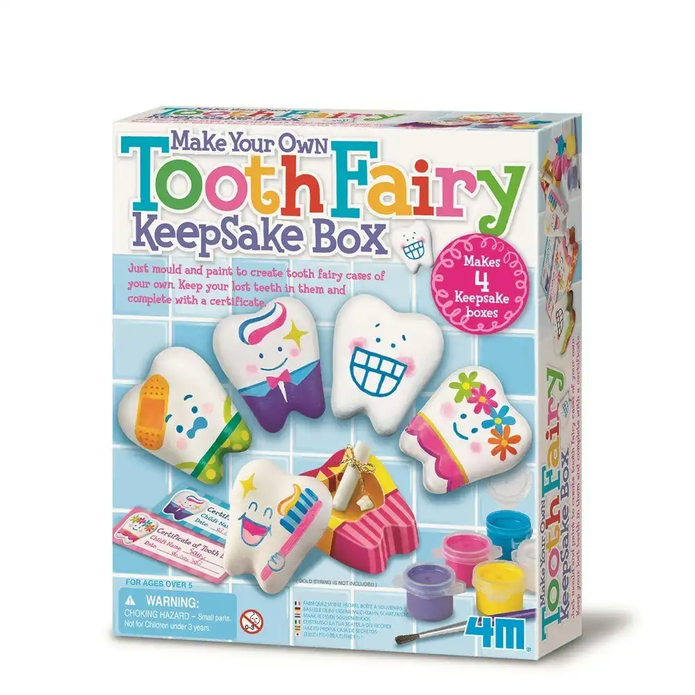 4M Creative Craft Make Your Own Tooth Fairy Keepsake Box Paint Kids/Children 5y+