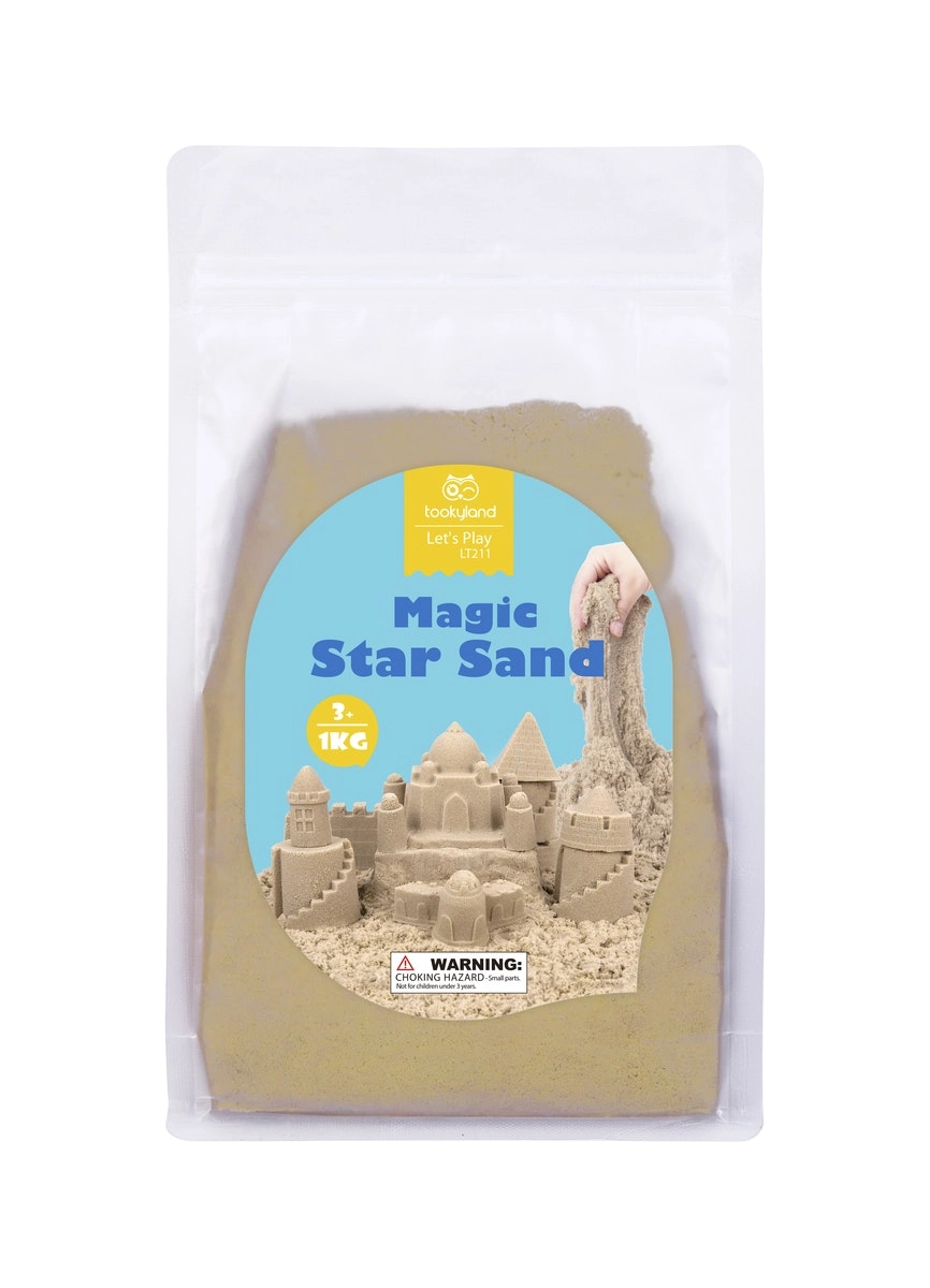 Tookyland 1kg Magic Star Sensory Sand Outdoor Art/Craft Activity Building Toy 3+