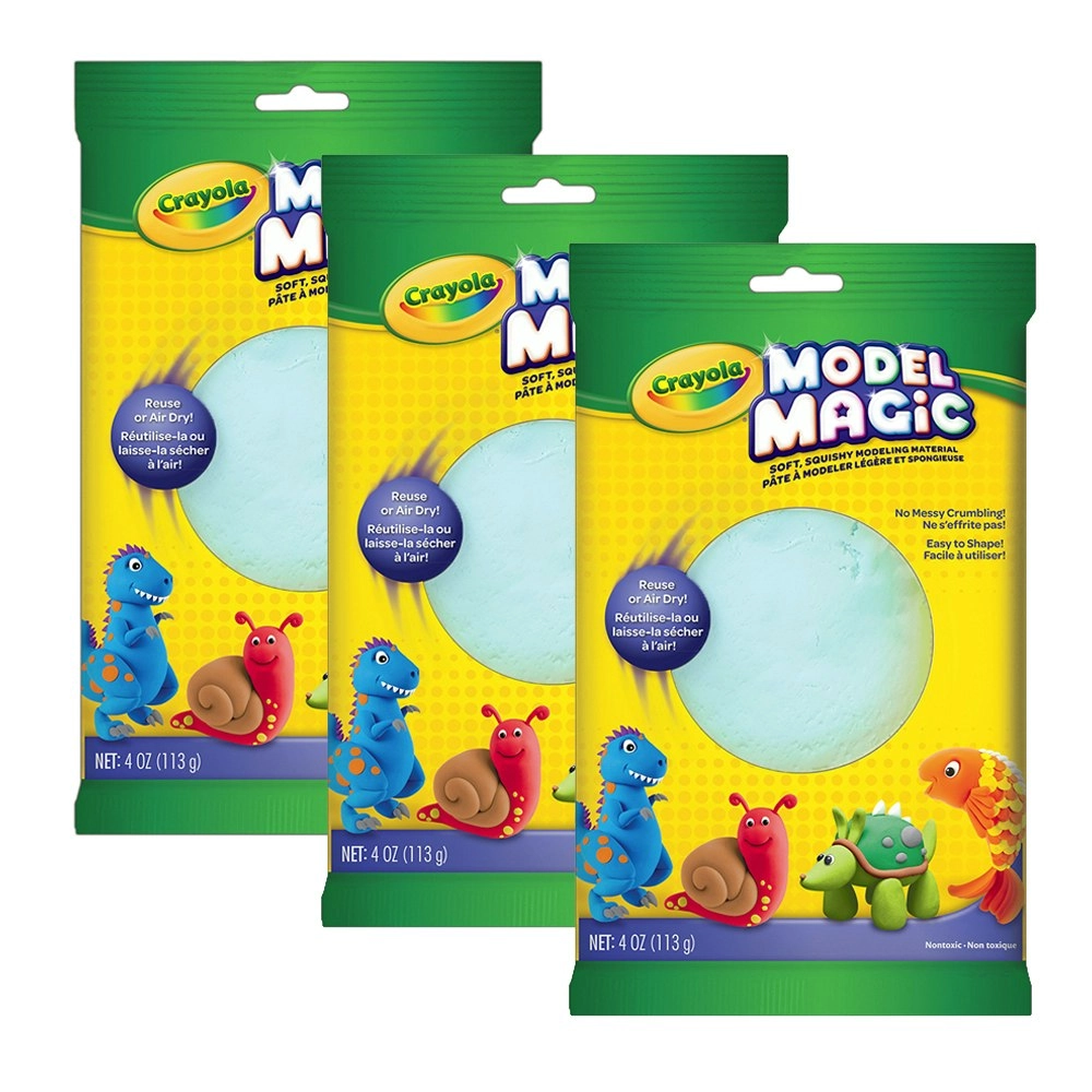 3x Crayola Kids/Childrens Creative Modeling Magic Squishy 113gms Aquamarine 36m+