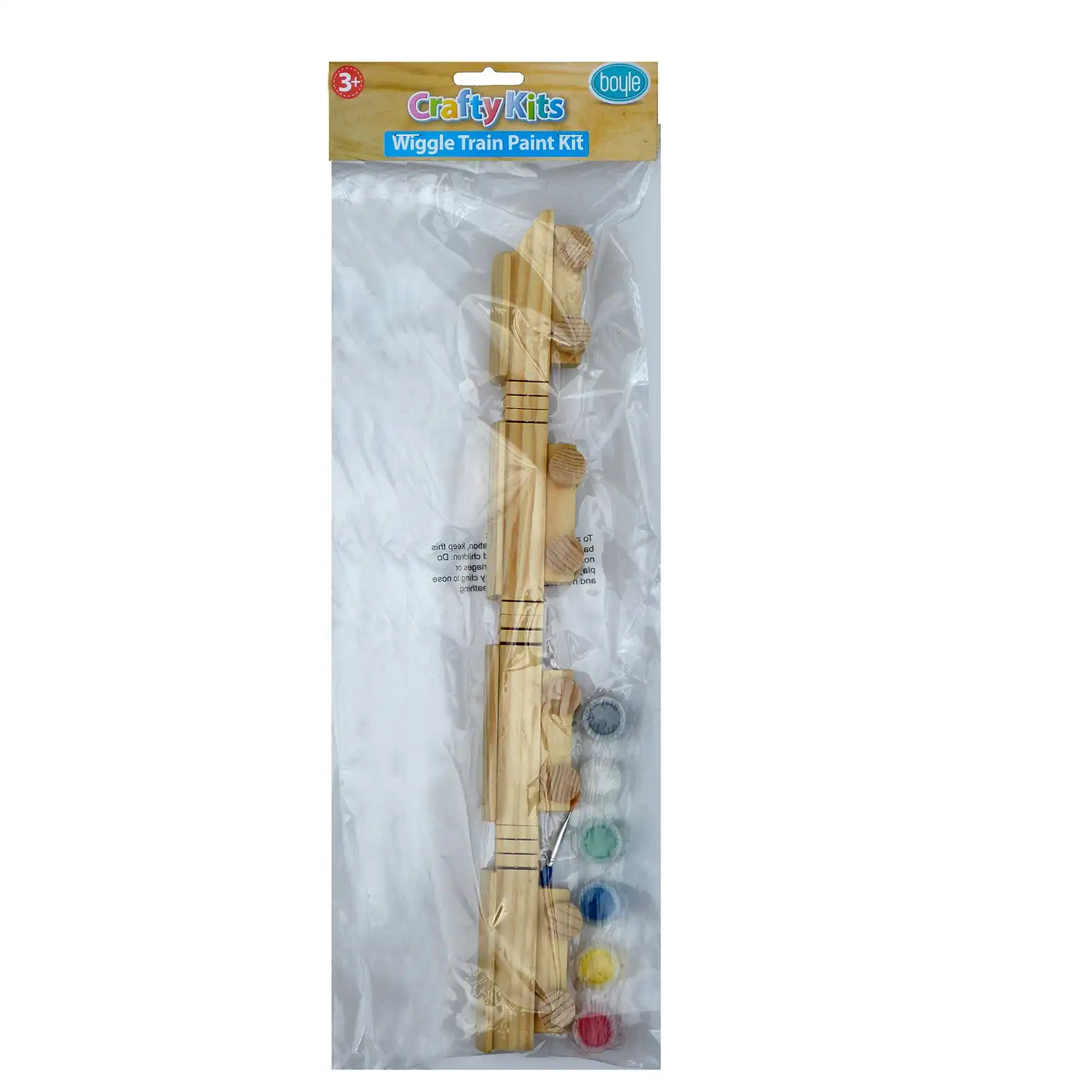 Crafty Kits Wood Wiggle Train Art/Craft Paint Activity Kit Kids/Children Toy 3y+