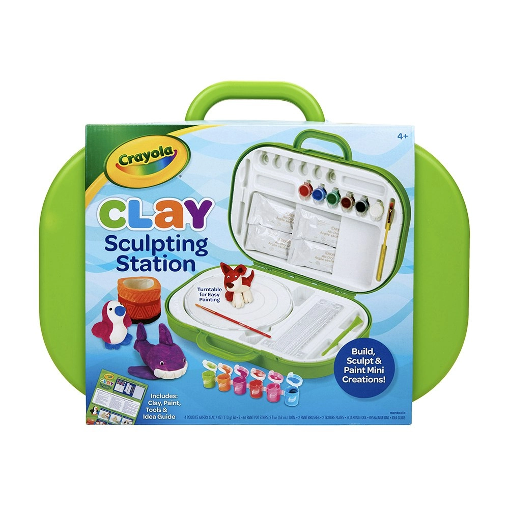 Crayola Kids/Childrens Creative Modelling Clay Sculpting Art/Craft Station 36m+