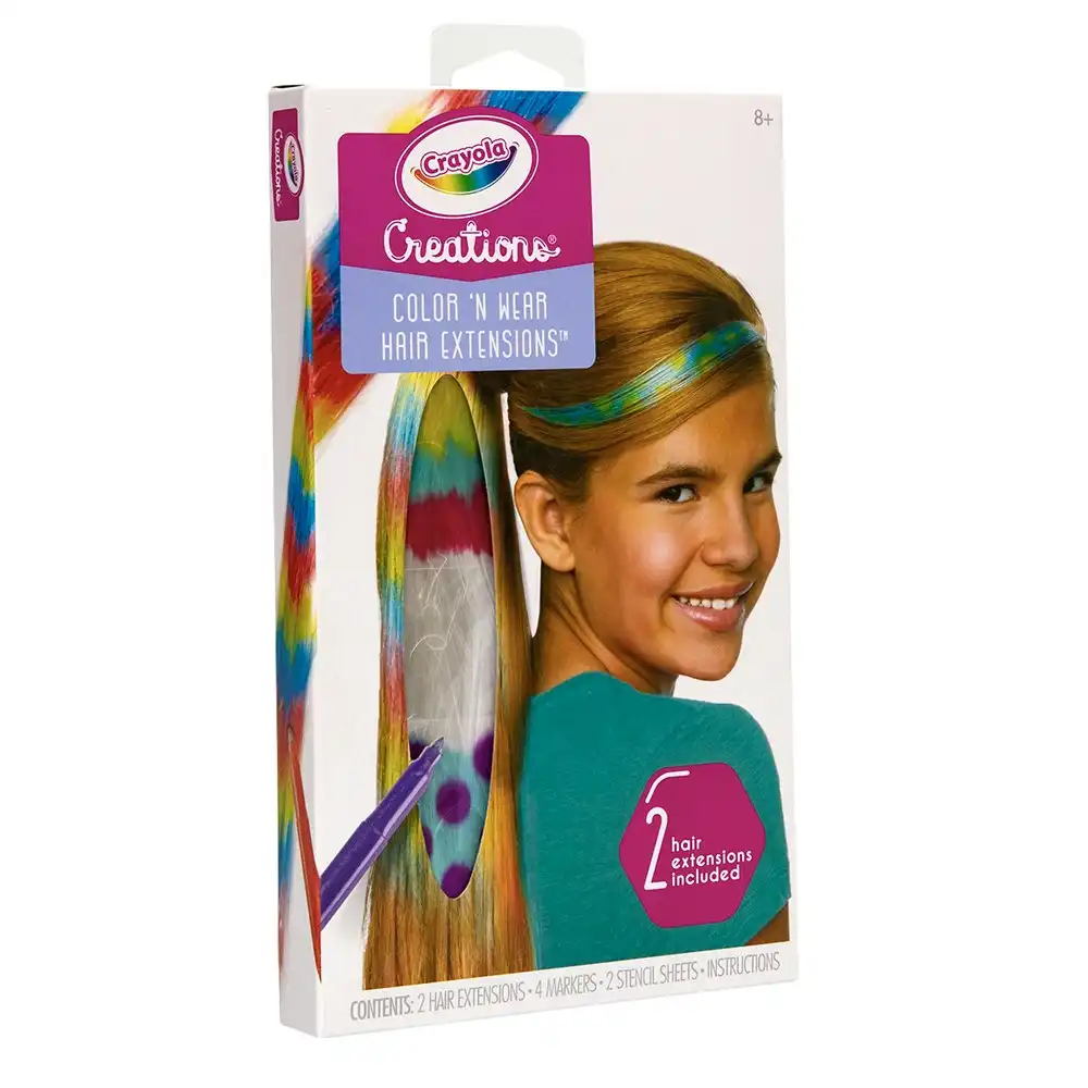 Crayola Kids/Childrens Creative Color 'n Wear Hair Extensions Creations 96m+