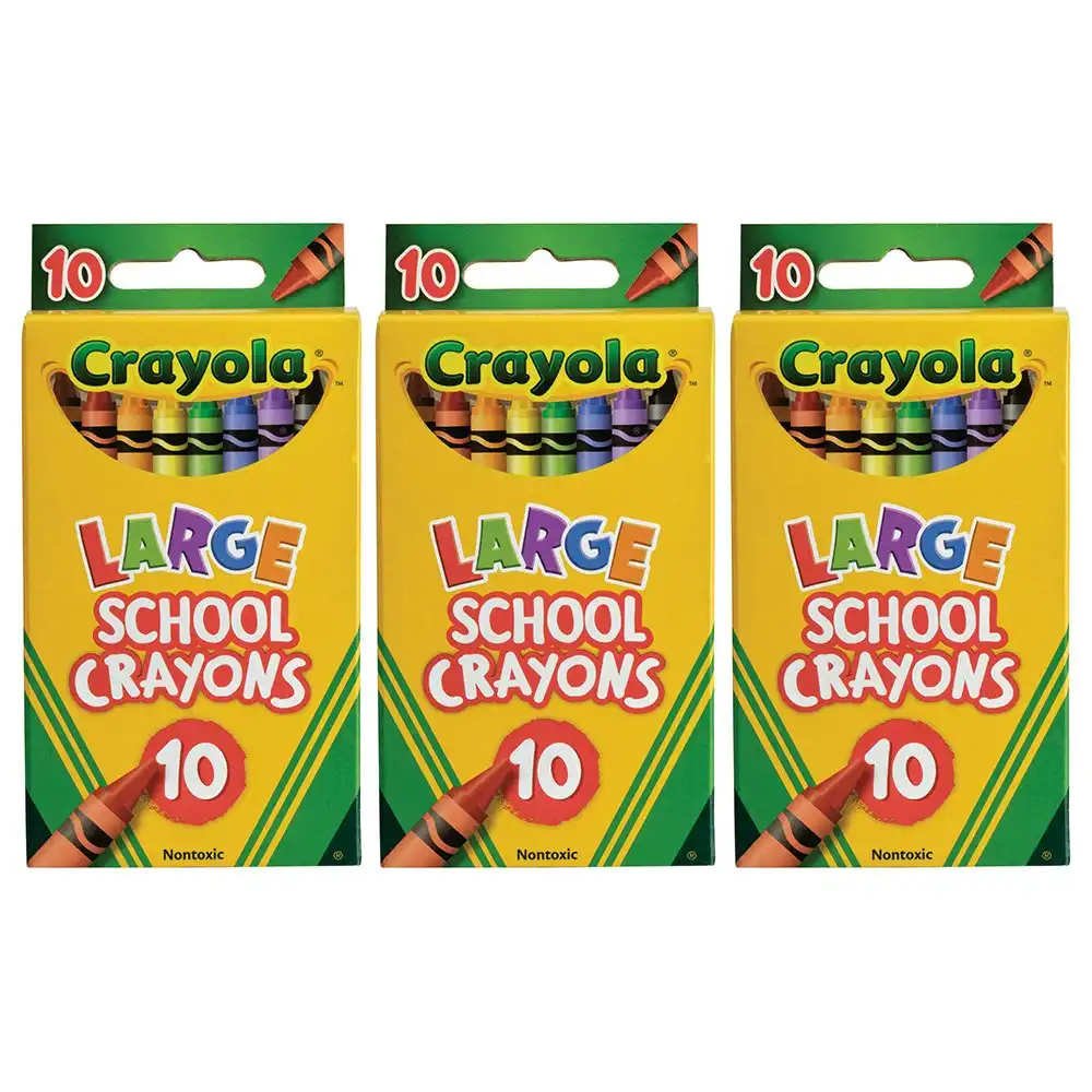30pc Crayola Kids/Childrens Creative Large School Drawing Art/Craft Crayons 36m+
